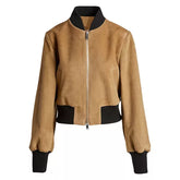 The Leider Suede Bomber Jacket